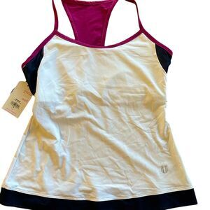 Venus‎ Williams Womens Active Tank Top Layering Athletic Built In Bra